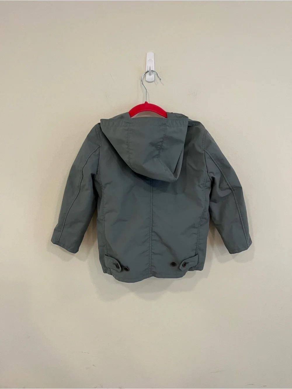Burberry Kids Hooded Pea Coat - blue Gray